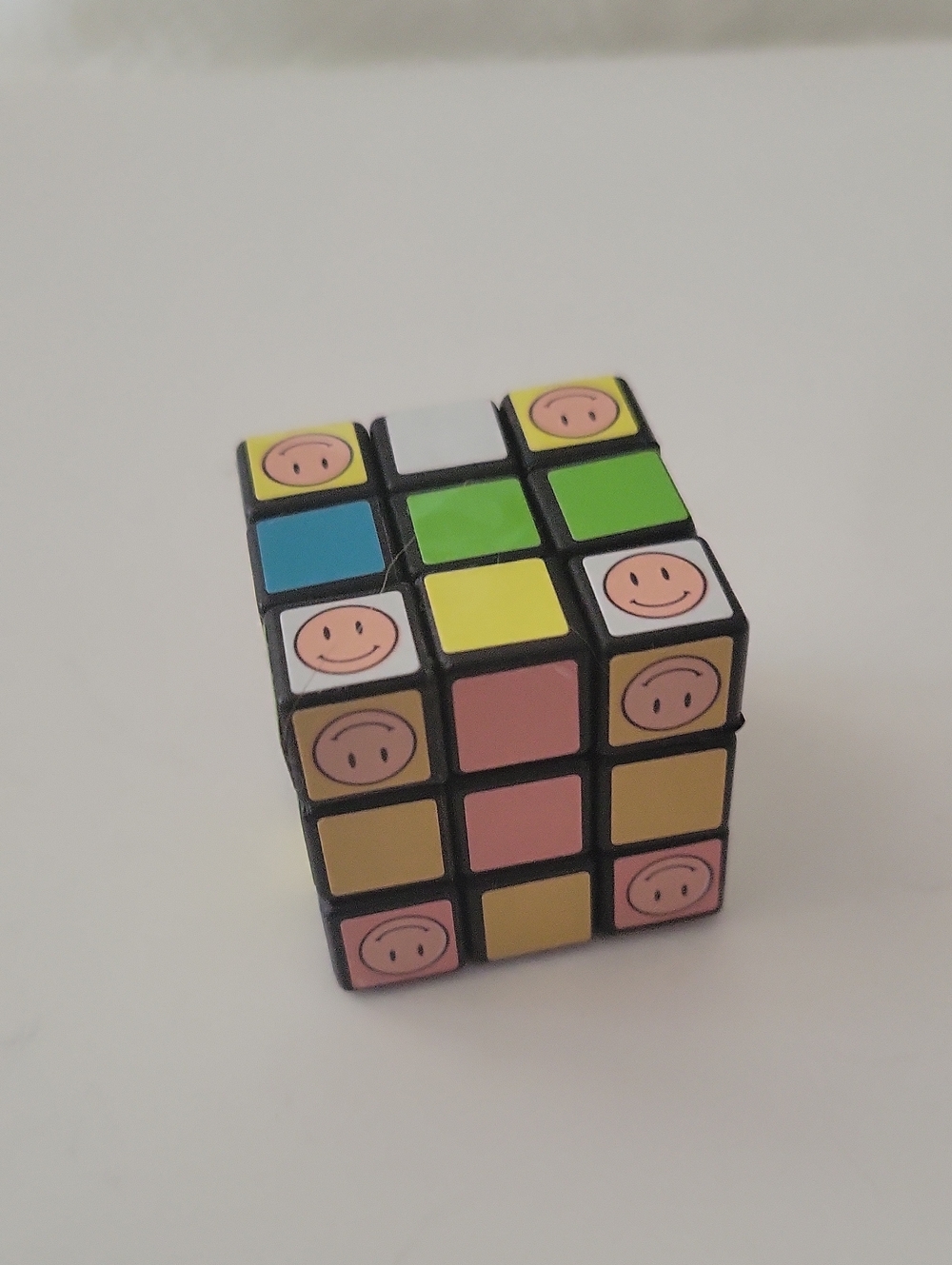 Smiley Face 3x3 Puzzle Cube - Multicolor